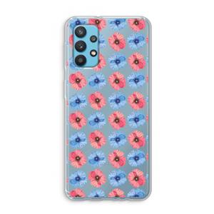 CaseCompany Klaproosjes: Samsung Galaxy A32 4G Transparant Hoesje