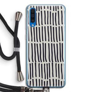 CaseCompany Moroccan stripes: Samsung Galaxy A50 Transparant Hoesje met koord