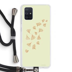 CaseCompany Falling Leaves: Samsung Galaxy A71 Transparant Hoesje met koord