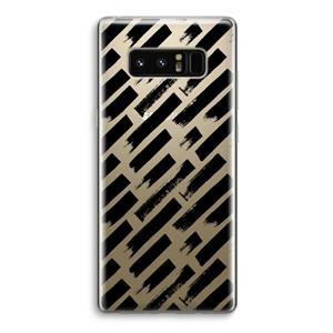 CaseCompany Zwarte vegen: Samsung Galaxy Note 8 Transparant Hoesje