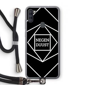 CaseCompany Negenduust geometrisch: Samsung Galaxy A11 Transparant Hoesje met koord
