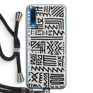 CaseCompany Marrakech print: Samsung Galaxy A50 Transparant Hoesje met koord