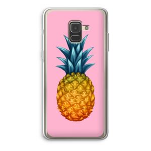 CaseCompany Grote ananas: Samsung Galaxy A8 (2018) Transparant Hoesje