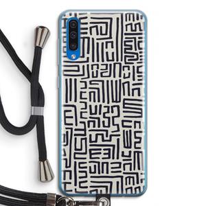 CaseCompany Moroccan Print: Samsung Galaxy A50 Transparant Hoesje met koord