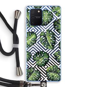 CaseCompany Geometrische jungle: Samsung Galaxy Note 10 Lite Transparant Hoesje met koord