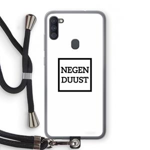 CaseCompany Negenduust vierkant: Samsung Galaxy A11 Transparant Hoesje met koord