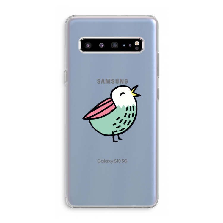 CaseCompany Birdy: Samsung Galaxy S10 5G Transparant Hoesje
