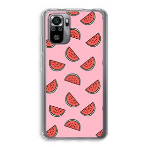 CaseCompany Watermeloen: Xiaomi Redmi Note 10S Transparant Hoesje