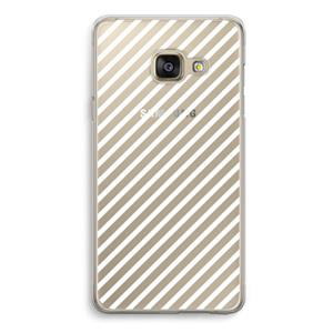 CaseCompany Strepen zwart-wit: Samsung A3 (2017) Transparant Hoesje