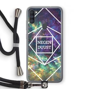 CaseCompany Negenduust ruimte: Samsung Galaxy A11 Transparant Hoesje met koord