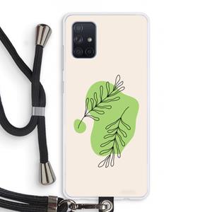 CaseCompany Beleaf in you: Samsung Galaxy A71 Transparant Hoesje met koord