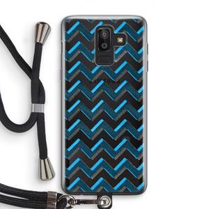 CaseCompany Onderbroken lijn: Samsung Galaxy J8 (2018) Transparant Hoesje met koord