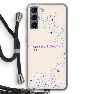 CaseCompany Sterren: Samsung Galaxy S21 Transparant Hoesje met koord