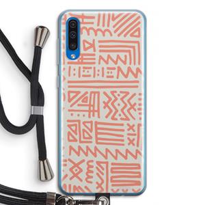 CaseCompany Marrakech Pink: Samsung Galaxy A50 Transparant Hoesje met koord