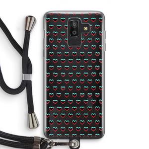 CaseCompany Hartjes: Samsung Galaxy J8 (2018) Transparant Hoesje met koord