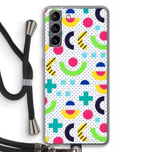 CaseCompany 8-bit N°1: Samsung Galaxy S21 Transparant Hoesje met koord
