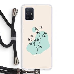 CaseCompany Love your petals: Samsung Galaxy A71 Transparant Hoesje met koord