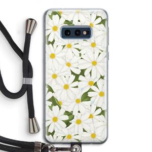 CaseCompany Summer Daisies: Samsung Galaxy S10e Transparant Hoesje met koord