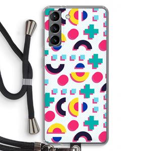 CaseCompany 8-bit N°2: Samsung Galaxy S21 Transparant Hoesje met koord