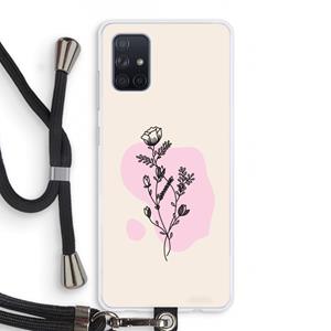 CaseCompany Roses are red: Samsung Galaxy A71 Transparant Hoesje met koord