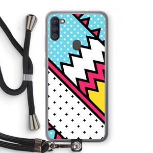 CaseCompany Pop Art #2: Samsung Galaxy A11 Transparant Hoesje met koord