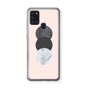 CaseCompany Marmeren cirkels: Samsung Galaxy A21s Transparant Hoesje