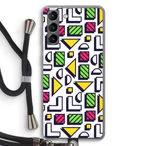 CaseCompany 8-bit N°4: Samsung Galaxy S21 Transparant Hoesje met koord