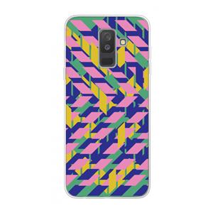 CaseCompany Skew Blush 1: Samsung Galaxy A6 Plus (2018) Transparant Hoesje