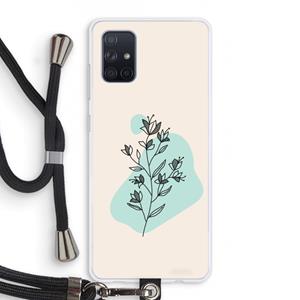 CaseCompany Violets are blue: Samsung Galaxy A71 Transparant Hoesje met koord