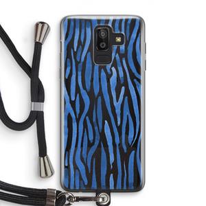 CaseCompany Blauwe nerven: Samsung Galaxy J8 (2018) Transparant Hoesje met koord
