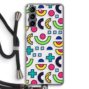 CaseCompany 8-bit N°6: Samsung Galaxy S21 Transparant Hoesje met koord