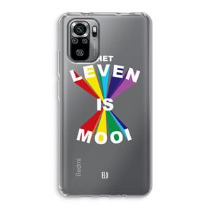 CaseCompany Het Leven Is Mooi: Xiaomi Redmi Note 10S Transparant Hoesje