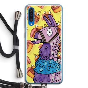 CaseCompany Loot Burger: Samsung Galaxy A50 Transparant Hoesje met koord