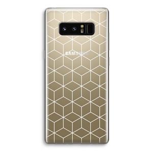 CaseCompany Zwart-witte kubussen: Samsung Galaxy Note 8 Transparant Hoesje