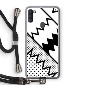 CaseCompany Pop Art #5: Samsung Galaxy A11 Transparant Hoesje met koord