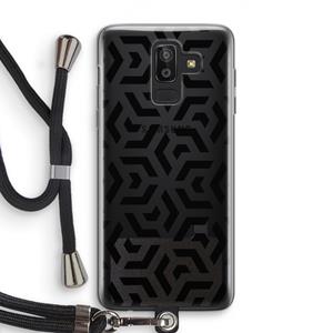 CaseCompany Crazy pattern: Samsung Galaxy J8 (2018) Transparant Hoesje met koord