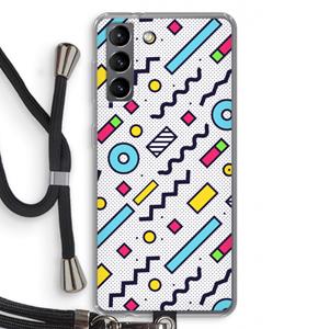 CaseCompany 8-bit N°8: Samsung Galaxy S21 Transparant Hoesje met koord