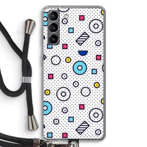 CaseCompany 8-bit N°9: Samsung Galaxy S21 Transparant Hoesje met koord