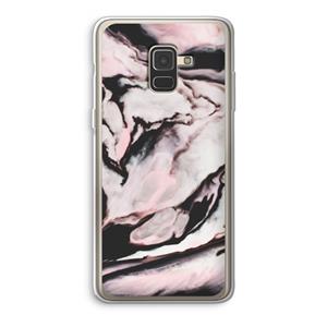 CaseCompany Roze stroom: Samsung Galaxy A8 (2018) Transparant Hoesje