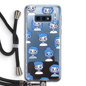 CaseCompany Gezichtjes: Samsung Galaxy S10e Transparant Hoesje met koord