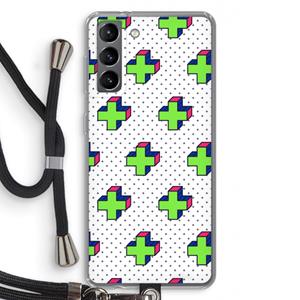 CaseCompany 8-bit N°10: Samsung Galaxy S21 Transparant Hoesje met koord
