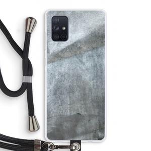 CaseCompany Grey Stone: Samsung Galaxy A71 Transparant Hoesje met koord