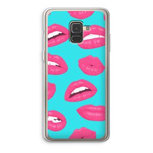 CaseCompany Bite my lip: Samsung Galaxy A8 (2018) Transparant Hoesje