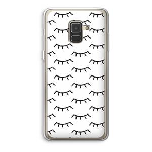 CaseCompany Wimpers: Samsung Galaxy A8 (2018) Transparant Hoesje