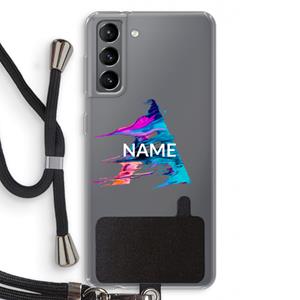 CaseCompany Abstract Spectrum: Samsung Galaxy S21 Transparant Hoesje met koord