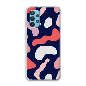 CaseCompany Memphis Shapes Pink: Samsung Galaxy A32 4G Transparant Hoesje