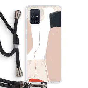 CaseCompany Lava: Samsung Galaxy A71 Transparant Hoesje met koord