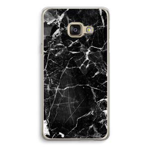CaseCompany Zwart Marmer 2: Samsung A3 (2017) Transparant Hoesje