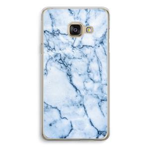 CaseCompany Blauw marmer: Samsung A3 (2017) Transparant Hoesje