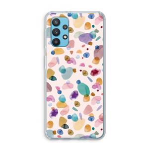 CaseCompany Terrazzo Memphis Pink: Samsung Galaxy A32 4G Transparant Hoesje